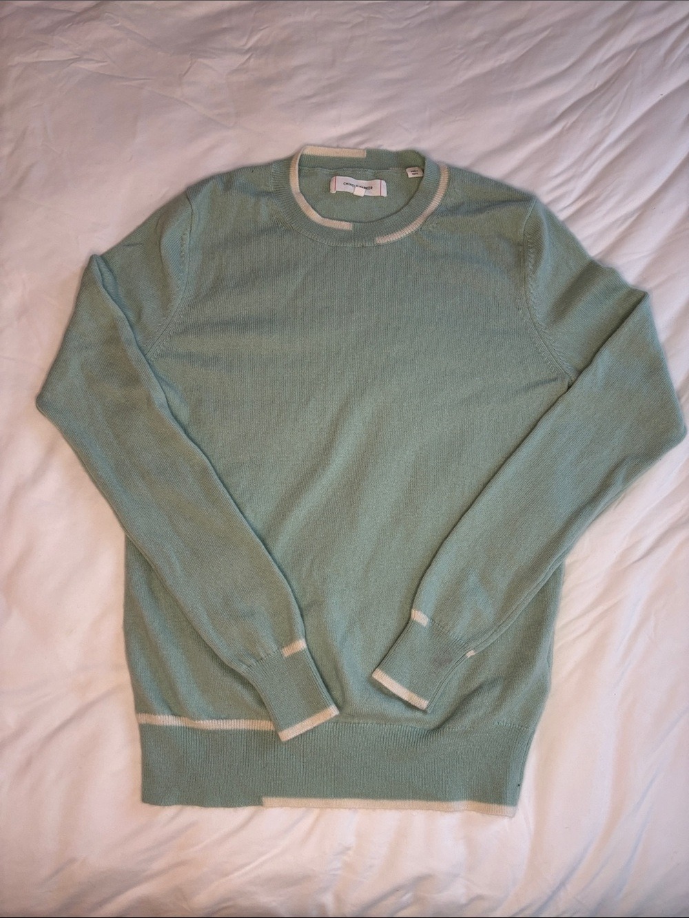 Chinti & Parker Mint Green Crewneck Sweater Wool Cashmere